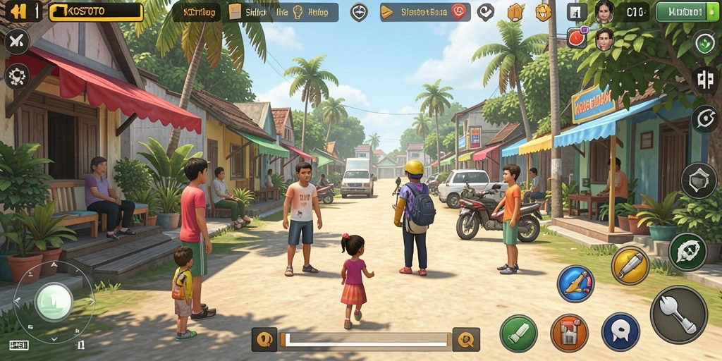Tampilan gameplay KOSTOTO yang seru dan interaktif.