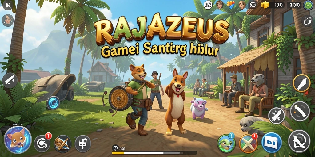 Tampilan menarik dan interaktif dari gameplay RAJAZEUS.